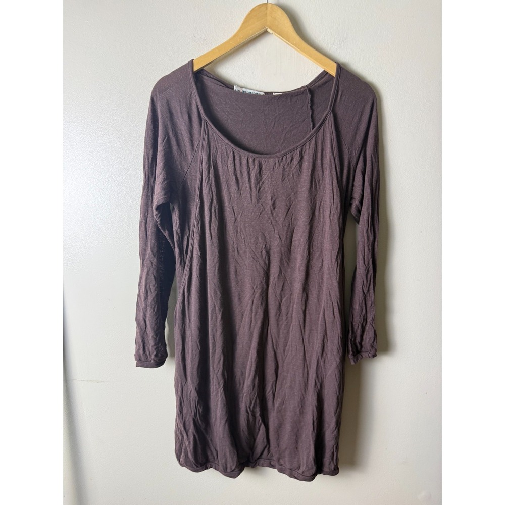 Vintage Urban Outfitters Dress Womens M Brown Long Sleeve Made in USA‎